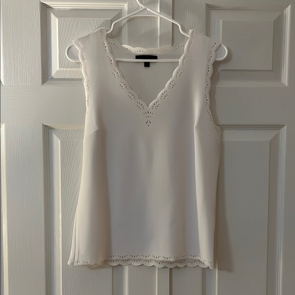 Banana Republic White Sleeveless Camisole Blouse
